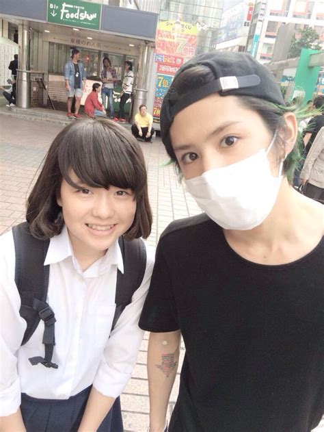 taka with lucky fan in shibuya