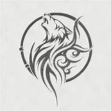 Wolf Tribal Tattoo Designs Loup Tattoos Tatouage Dessin Simple Tatouages Loups Epaule Vector Animal Sleeve sketch template