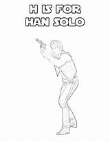 Han Solo Coloring Wars Star Alphabet Printables Printable sketch template