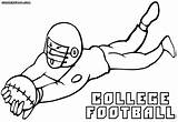 Football College Coloring Pages Colorings sketch template