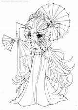 Coloring Chibi Print Pages Preschoolers Simple sketch template