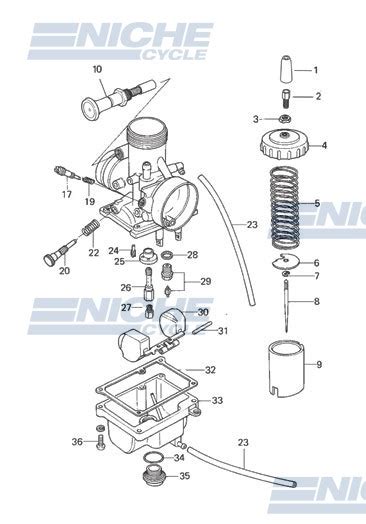 mikuni vm  exploded view replacement parts listing