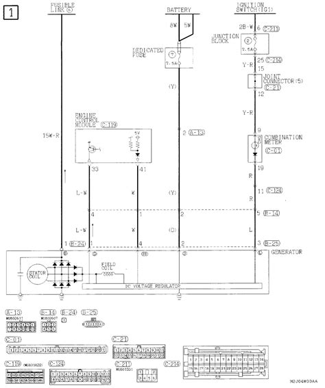 mitsubishi  pin alternator wiring diagram wiring diagram