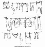 Laundry Vector Rope Sketch sketch template