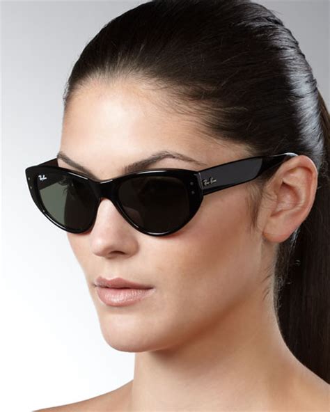 ray ban cat eye sunglasses black