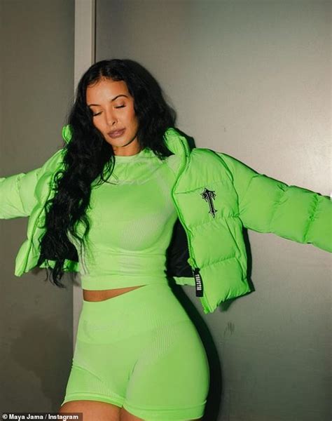 maya jama puts famous curves on full display in lime green cycling