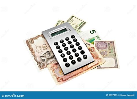world currency  calculator stock image image  calculator banco