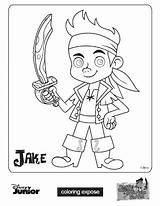 Jake Coloring Pirates Neverland Pages Izzy Expose Click sketch template