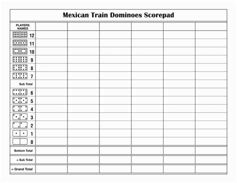printable mexican train score sheet printable word searches