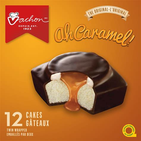 ah caramel cakes vachon tasse snack foods canada
