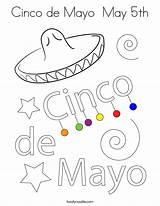 Coloring Cinco Mayo May 5th Celebrate Built California Usa Twistynoodle Happy Cursive Noodle sketch template