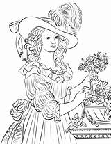 Antoinette Marie Coloring Pages Printable Revolution French History sketch template