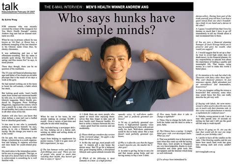 5 news articles and 1 magazine interview andrew ang
