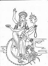 Coloring Book Yin Oracle Pages Kuan Goddess sketch template