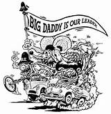 Rat Fink Coloring Pages Roth Ed Daddy Big Drawings Book Cartoon Monster Bing Rod Hot Car Colouring Rats Template 1992 sketch template