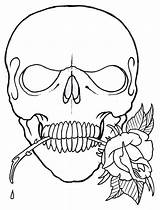 Outline Drawing Outlines Rose Tattoo Drawings Skull Designs Tattoos Lines Vikingtattoo Cool Roses Grid Skulls Joker Deviantart Getdrawings Traditional Pencil sketch template