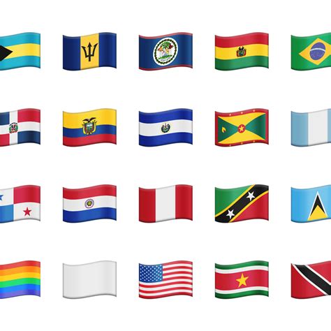 vector emoji flags americas