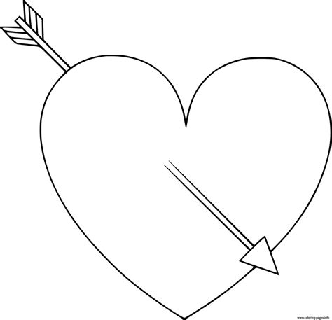 simple heart coloring page printable