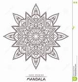 Vector Mandala Ethnic Elements Decorative Coloring Preview Chinese Flower sketch template