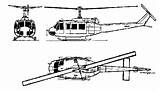 Uh Huey Helicopter sketch template