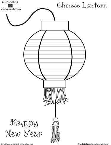 chinese lantern coloring sheet  pattern    teacher stuff