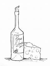 Cheese Wine Drawing Getdrawings sketch template
