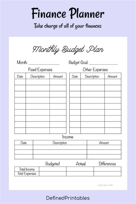 budget planner printable etsy budget planner printable monthly
