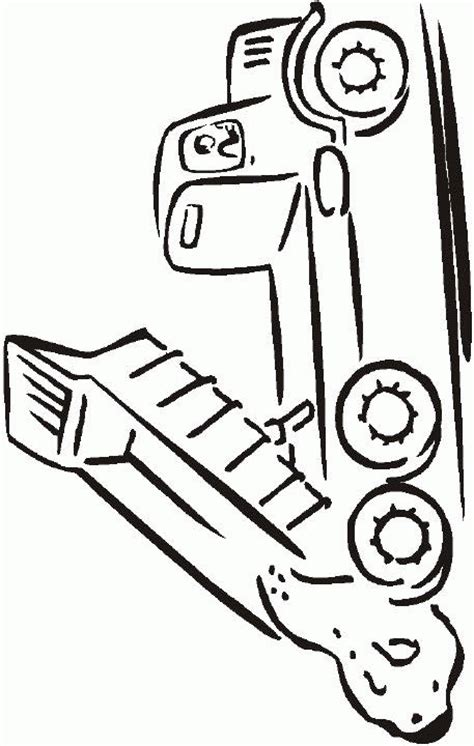 coloring page truck trailer coloringme