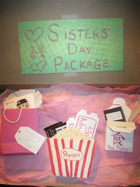 homemade sisters day package   christmas present    sister gift card