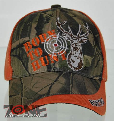 New Deer Hunter Buck Hunting Cap Hat N1 Camo Orange –