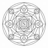 Geometry Capricorn Mandala sketch template