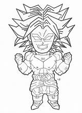 Coloring Broly Ball Dragon Pages Super Chibi Lineart Kids Deviantart Printable Color Saiyajin Anime Greatest Warrior Few Details Popular Characters sketch template