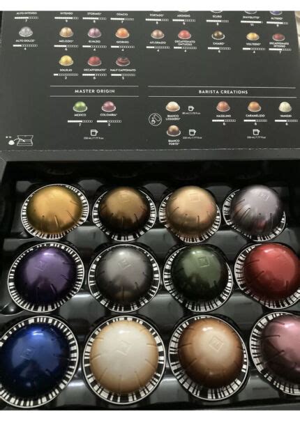 nespresso vertuo coffee pods welcome set 12 variety capsules bb 31 jan