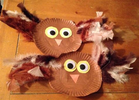 owl craft  kids basteln mit kindern waldtiere kinder