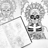 Girl Skull Catrina Getdrawings Coloring Pages sketch template