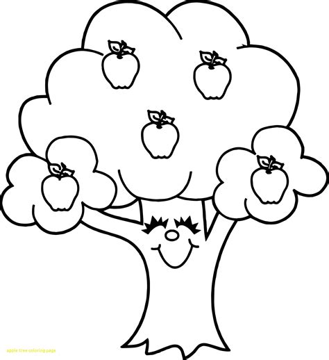 cute apple tree coloring page  printable coloring pages  kids