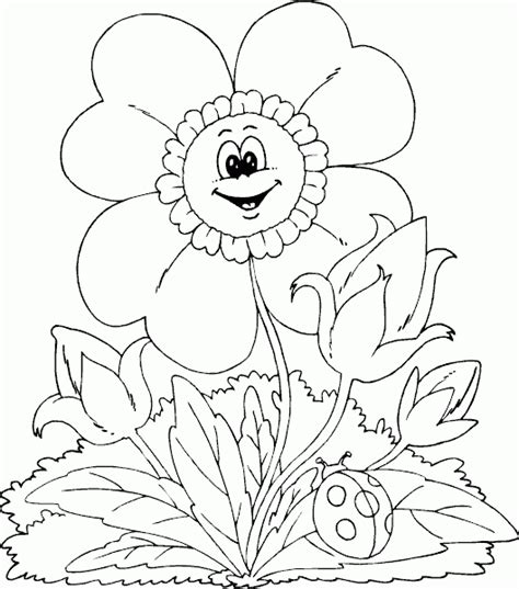 spring coloring pages spring flower cartoon coloring pages animal