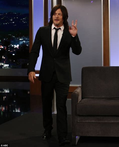 norman reedus talks shooting nude scenes on jimmy kimmel daily mail online