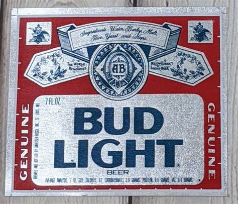 printable bud light label
