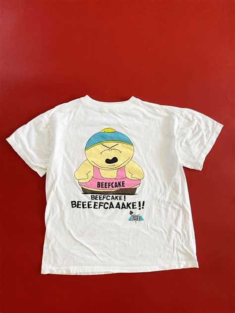 90s South Park Cartman Beefcake Pink Print T Shirt 5 Star Vintage