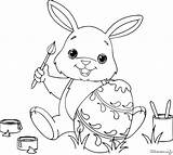 Lapin Paques sketch template