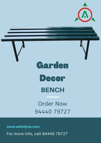 Ms Tube 3 Seater Bench Without Backrest Park Benches Garden Decor
