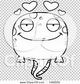Pollywog Mascot Lineart Tadpole Loving Character Illustration Cartoon sketch template