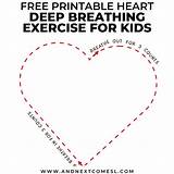 Breathing Heart Exercise Kids Printable Poster Deep Exercises Valentine Resources Tracing Valentines Included sketch template