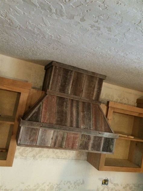 reclaimed barn wood vent hood upcycled pinterest