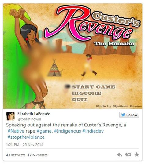 indigenous video game designer takes stand against custer s revenge