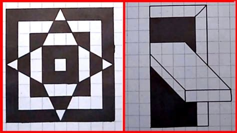 draw optical illusions  graph paper thisfiggo prouncer