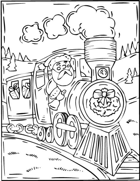 train coloring pages christmas coloring pages set  train