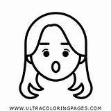 Colorir Surpresa Emoticon sketch template