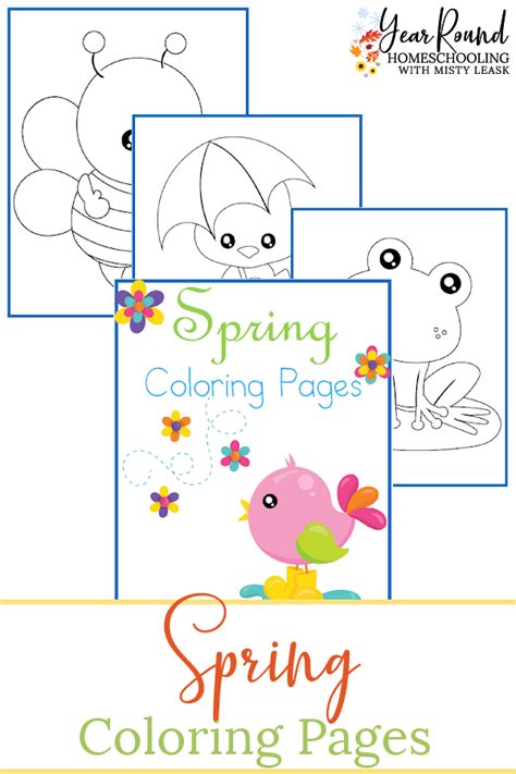 spring coloring pages year  homeschooling